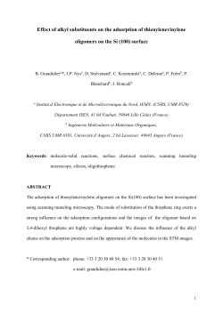 Effect of alkyl substituents on the adsorption of