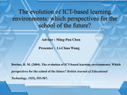 The evolution of ICT-based learning environments