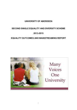 university of aberdeen second single equality and diversity scheme