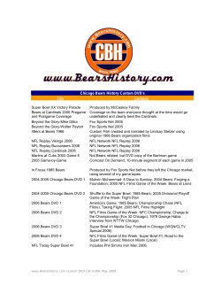 Chicago Bears History Custom DVD`s Title Contents Super Bowl XX