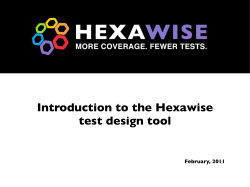 Introduction to the Hexawise test design tool