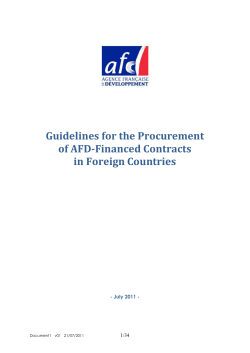 Guidelines for the Procurement