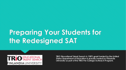 Preparing Your Students for the Redesigned SAT