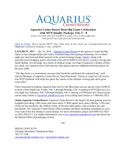 Big Game release - The Aquarius Casino Resort