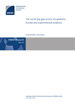 The social pay gap across occupations: Survey and experimental