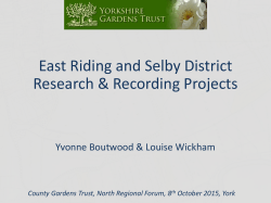 Selby District historic designed landscapes