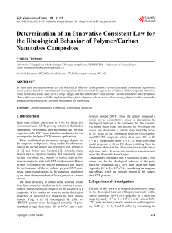 Determination of an Innovative Consistent Law for the Rheological