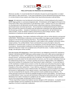 1 | Page Policy and Procedure for Medication Use and Distribution