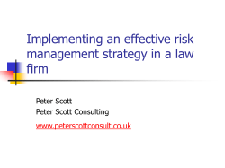Implementing an effective risk management strategy in a law firm