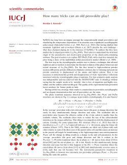 How many tricks can an old perovskite play?