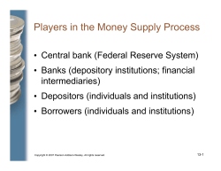 Players in the Money Supply Process