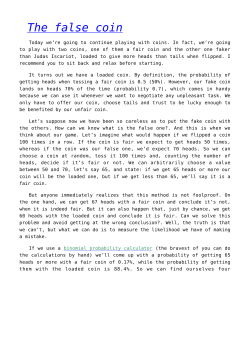 The false coin - Ciencia sin seso&hellip;