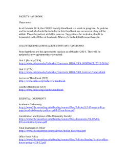 Faculty Handbook - Cal State East Bay