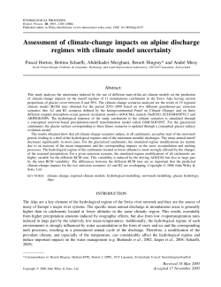 Assessment of climate‐change impacts on alpine discharge regimes