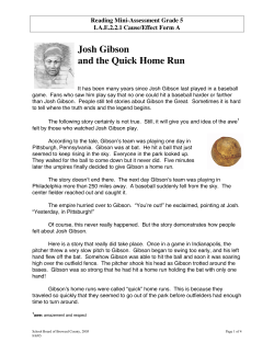 Josh Gibson and the Quick Home Run