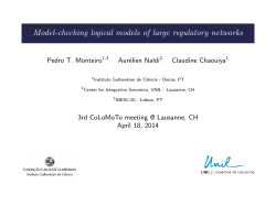 Model-checking logical models of large regulatory