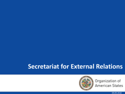 Insert title here - Organization of American States