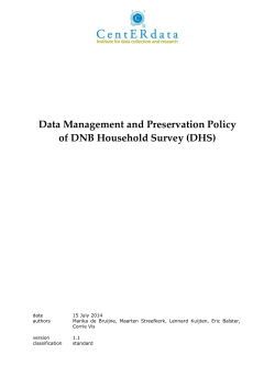Data Management and Preservation Policy of DNB