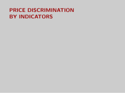 price discrimination by indicators