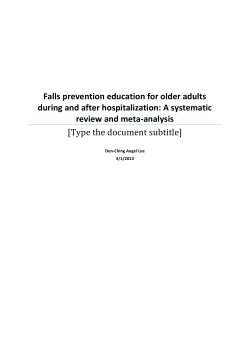 Falls prevention education for older adults during and after