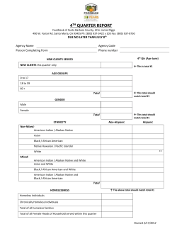 agency quarterly report - Foodbank of Santa Barbara County