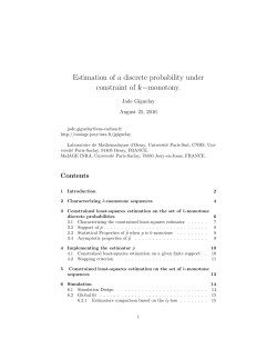 Estimation of a discrete probability under constraint - MaIAGE