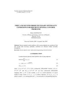 first and second order necessary optimality conditions for discrete