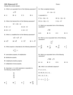 SOL Homework #3 Name