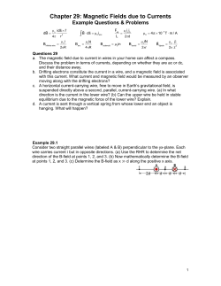 Chapter 28: Magnetic Fields