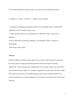 The Clermont radiometric reference rocks: a convenient tool for