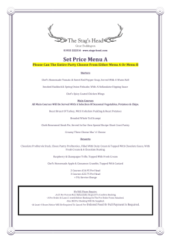 Set Price Menu A