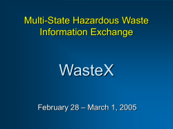 Multi-State Hazardous Waste Tracking Information