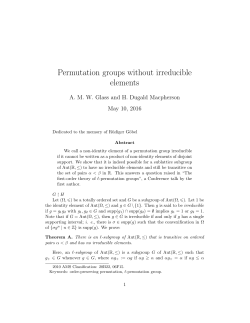 Permutation groups without irreducible elements