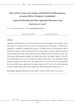 Effect of Ethyl Acetate on the Number of Red Palm Weevil