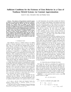 Sufficient Conditions for the Existence of Zeno