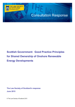 Good Practice Principles for Shared Ownership of Onshore