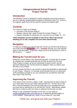 RCT Intergenerational School Projects Project Toolkit