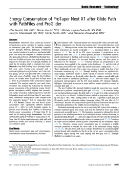 Energy Consumption of ProTaper Next X1 after Glide Path with