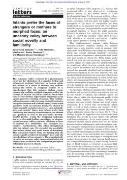 Infants prefer the faces of strangers or mothers to morphed faces: an