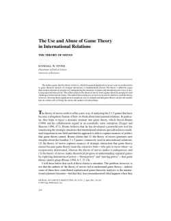 The Use and Abuse of Game Theory in