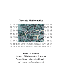 Discrete Mathematics - School of Mathematical Sciences