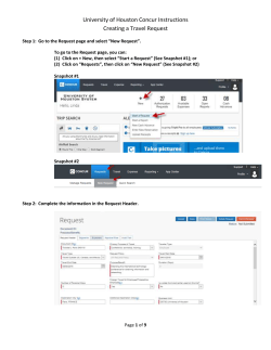 Creating a Travel Request