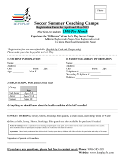 Soccer Summer Coaching Camps