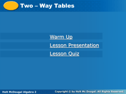 two-way table - Cobb Learning