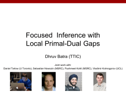 Focused Inference with Local Primal