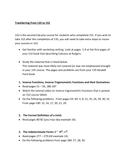 From 135 to 152 Notes on the problem set : 1