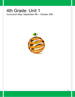 4th Grade: Unit 1 - Orange Public Schools