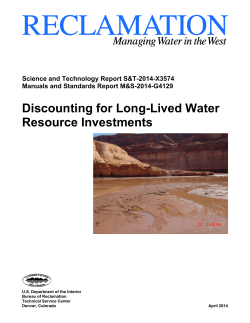 Discounting for Long-Lived Water Resource Investments