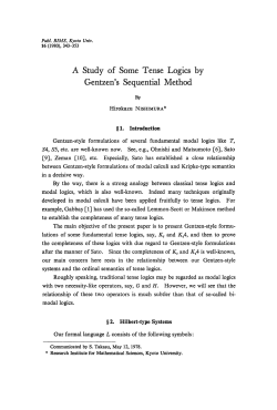 A Study of Some Tense Logics by Gentzen`s Sequential