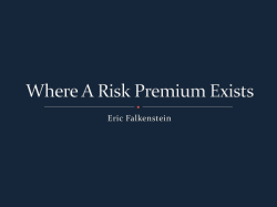 PowerPoint File - Eric Falkenstein`s